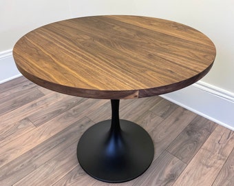 Round Walnut Table.  Build Your Own Round Table.  Metal or Hardwood Legs
