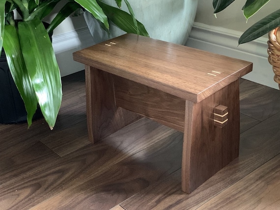 Black Walnut Step Stool. Foot Stool. Kids Stool Etsy