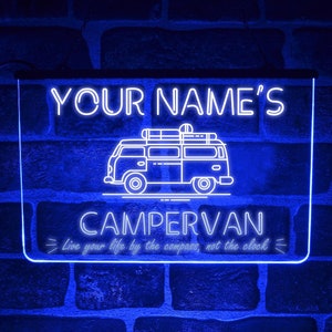 Insegna luminosa al neon LED personalizzata per camper / Display per parabrezza e viaggio su strada