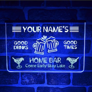 Insegna luminosa al neon a LED per bar di casa personalizzata / Display USB fai da te personalizzato da appendere a parete o finestra per pub