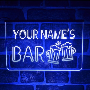Insegna luminosa al neon a LED personalizzata per bar di casa / Display luminoso sospeso personalizzato per pub o taverna