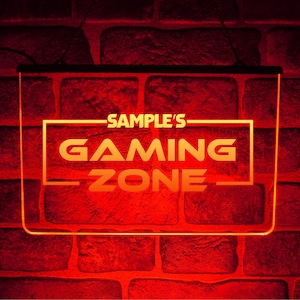 Aangepast led-neonlichtbord voor gamingzone | Gepersonaliseerde verlichte gameroom-display voor speelhal