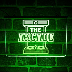 LED-neonverlichting voor arcade gameroom | Open verlichte muurdecoratie voor mancave of speelkamer