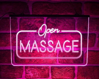 Massages Neon LED Light Sign USB Window or Wall Display Decor For Beauty Salon Parlour Shop