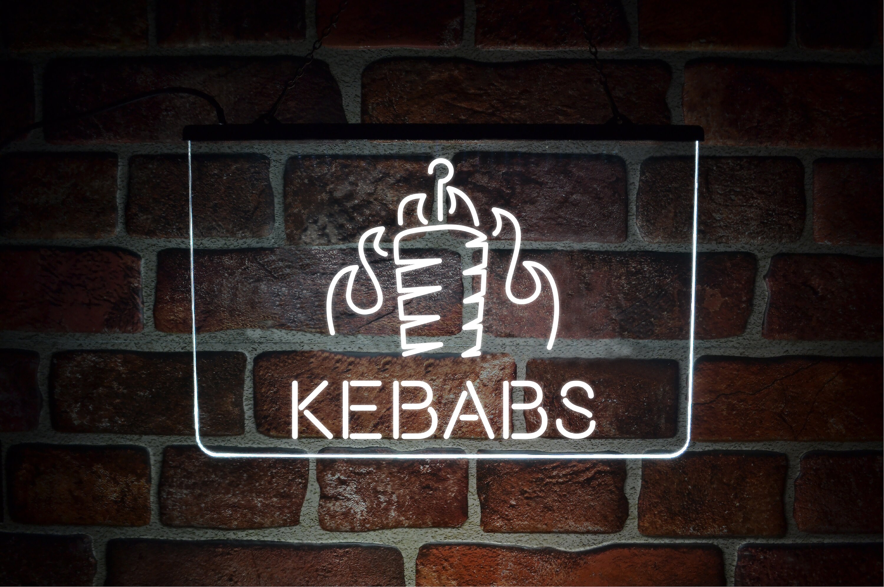 Kebab Window Kebab Shop LED Neon Sign | Light up Hanging Window USB Display for Fast ...