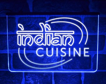 Indian Takeaway Curry LED Neon Light Up Window Display Sign For Shop Restaurant