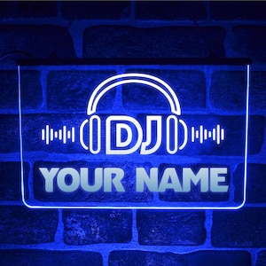 Anpassad DJ Neon LED-ljusskylt för personlig radiomusikstudio