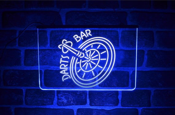 Neonbord 'Dart' – LED, Meerkleurig, 15” X 12,6”, USB-voeding, Acryl, Voor Bar, Gamekamer Of Slaapkamer