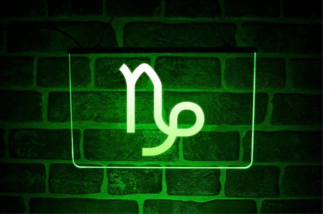 Capricorn Star Sign LED Neon Light up Sign Zodiac Astrology Goat Symbol