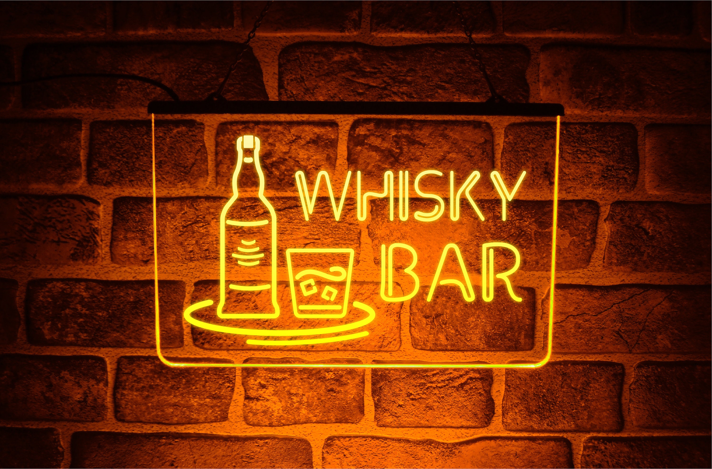 Vintage bar schild beleuchtet