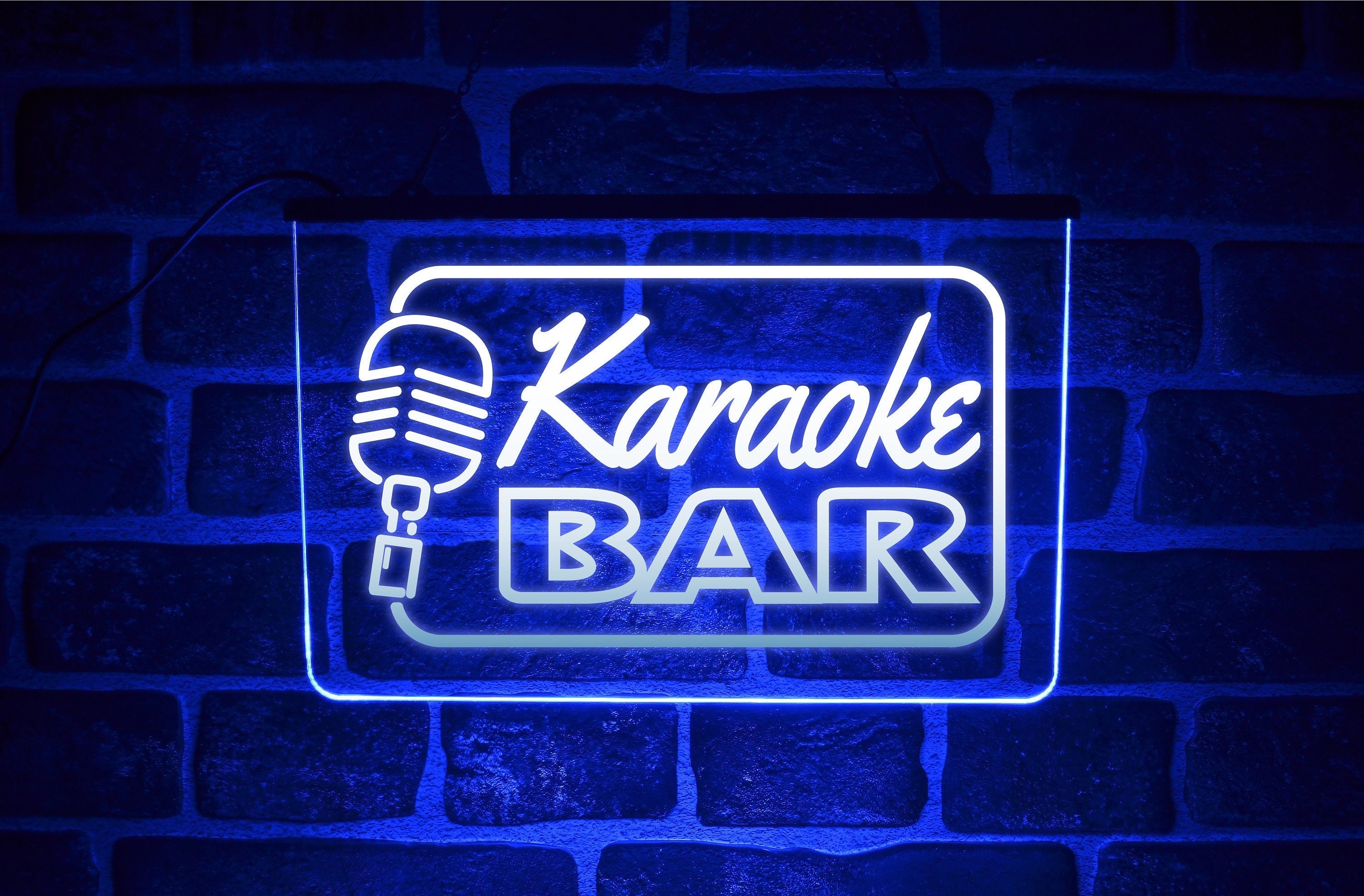 【レビューで送料無料】 LED Neon Bar Karaoke Light Lit Window or Wall Hanging | Sign DJ機材