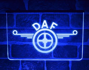 DAF Truck Neon LED Light Up Sign | Interior Lorry Driver Cab Dash For Trucker
