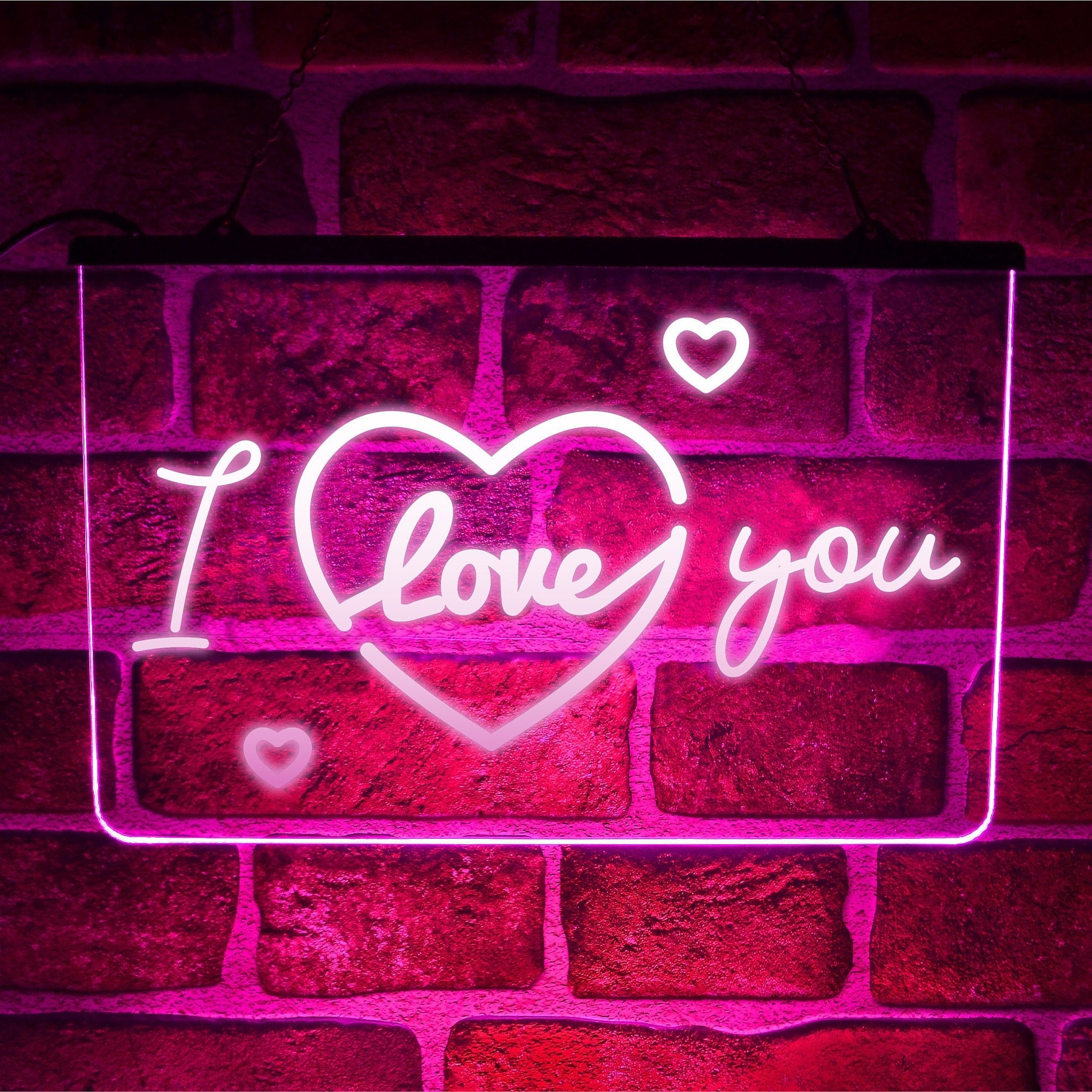 I Love You | LED Neon Light up Hanging Sign | for Home Bar or