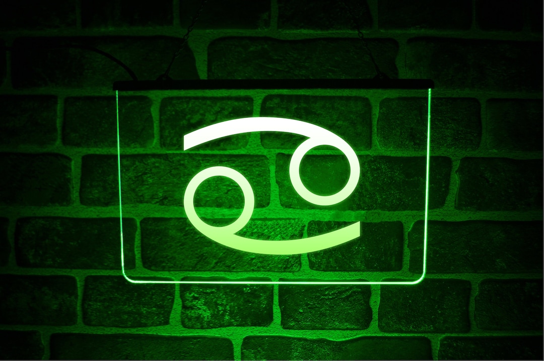 Cancer Star Sign LED Neon Light up Room Sign Zodiac Crab Symbol Bedroom