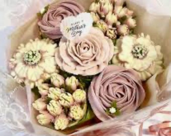 Vegan Flower Cupcake Bouquet