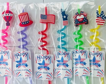 4th of July Party Favors , Personalized Party Favors, Patriotic Gift, Kids Party Favors , Independence Day, Red White and Blue, Memorial Day