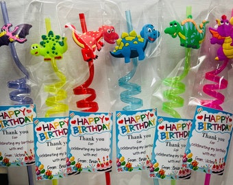 Kids Straws , Kids Birthday , Party Favors , Birthday Party, Kids Gifts , Personalized Party Favors, Dinosaurs, Classroom Gifts ,