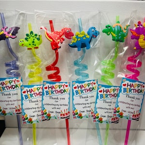 Kids Straws , Kids Birthday , Party Favors , Birthday Party, Kids Gifts , Personalized Party Favors, Dinosaurs, Classroom Gifts ,