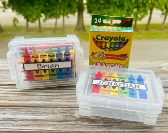 Personalized Crayon Box , School Supplies , Crayon Container, Back to School, Crayon Box ,