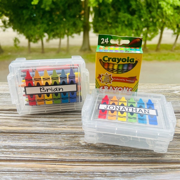 Personalized Crayon Box , School Supplies , Crayon Container, Back to School, Crayon Box ,