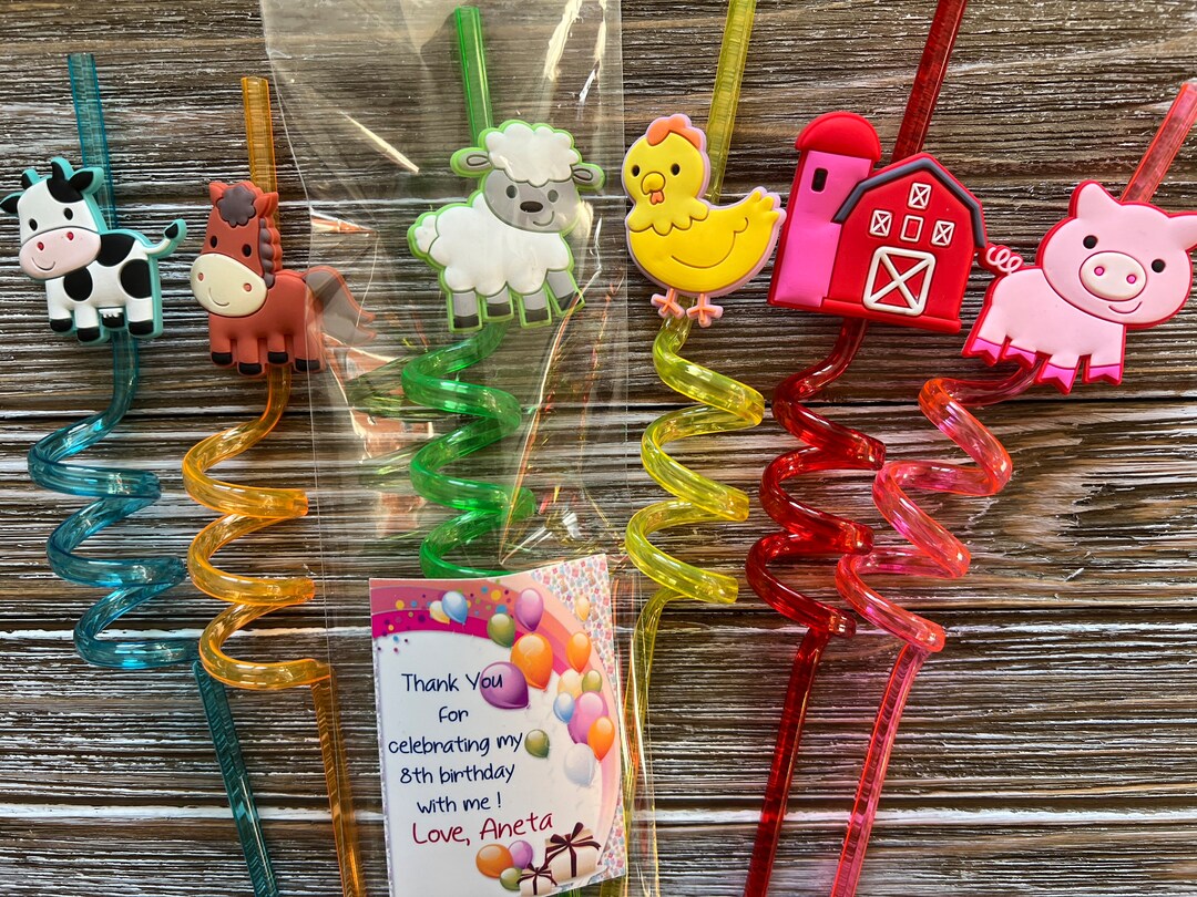 144 Pcs Farm Animals Party Favors Farm Birthday Party Supplies Animal Goodie Bags Slap Bracelet Keychains Stickers Return Gifts Decorations Pinata Goody Bag Stu