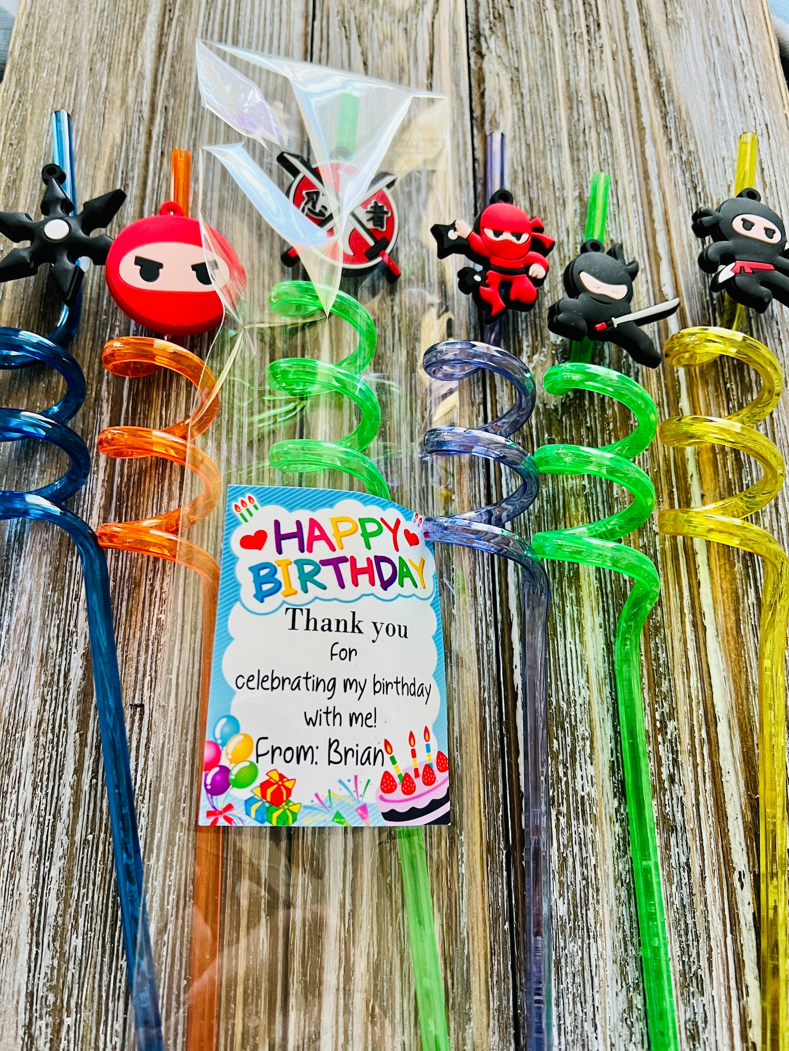 Ninja Kids Personalized Birthday Party Favors, Kids Straws, Kids ...