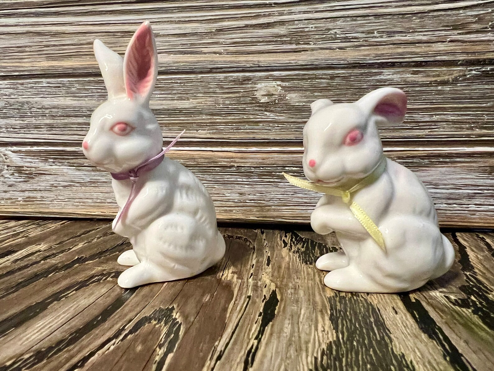 Vintage Bone China Rabbits , Set of 2 Easter Bunny’s, Figurines - Etsy