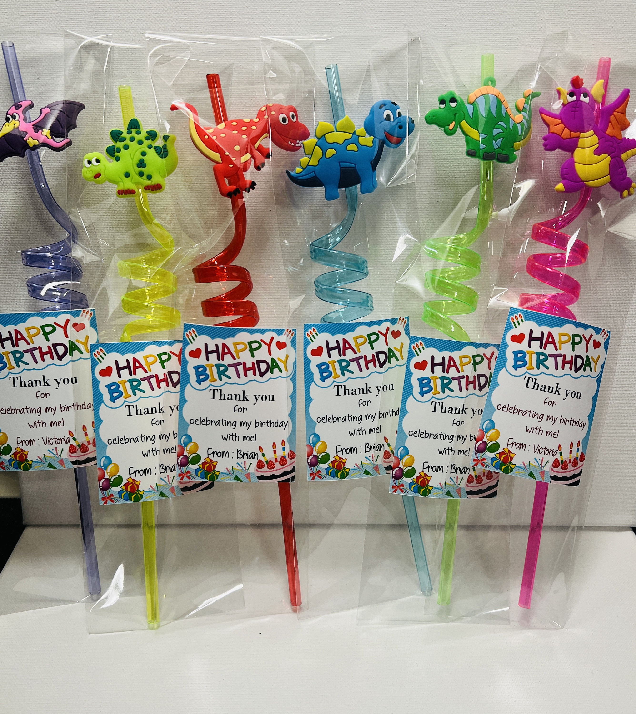 Kids Custom Rainbow Party Favors - Small Personalized Treat Bags