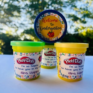 Back to school play-doh , Playdough , Personalized Student Gift, Back to School Gift,