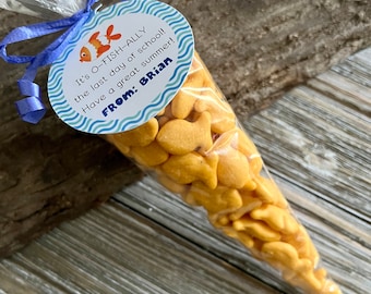 Summer Gift, Goldfish Treat Bag, End of School Gift, Classroom Favors ...