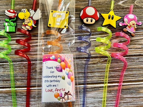 Super Mario Straws Children's Birthday Party Supplies Plastic Reusable  Drink Straws Cute Funny Straw Decorations Mario - AliExpress
