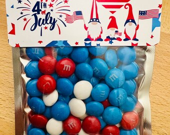 4th Of The July Gag Gift, Memorial Day Gift, Sweet Gift, Party Favors, Patriotic Candy, Students Gift, Patriotic Gift, America Candy, Gnomes