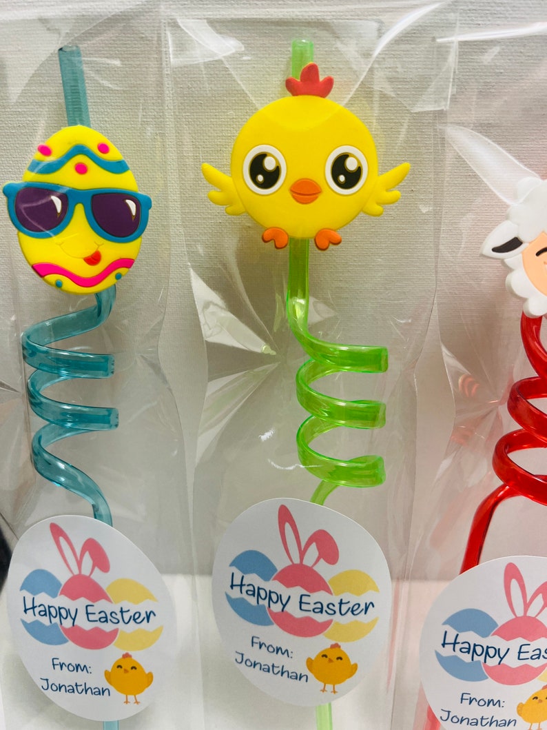 Reusable Easter Straw Easter Party Favors Easter Basket Etsy