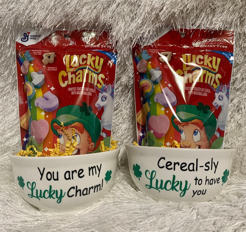 Lucky Charm Bowl Personalized Cereal Bowl Personalized Etsy