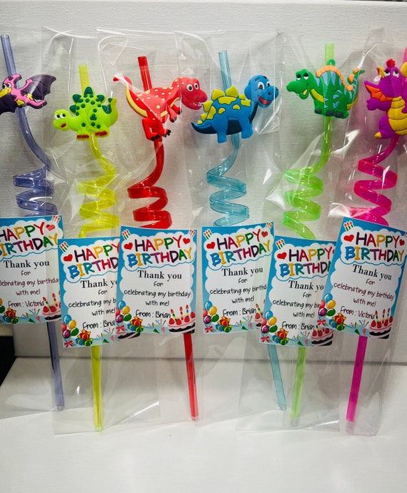 Kids Straws , Kids Birthday , Party Favors , Birthday Party, Kids Gifts ,  Personalized Party Favors, Dinosaurs, Classroom Gifts , 