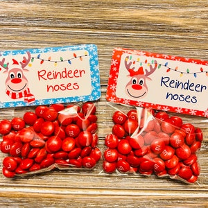 Reindeer noses Chocolate Candy , Christmas Candy, Christmas Chocolate Candy, Christmas Funny Gift, Candy Stocking Stuffers, Party Favors image 1