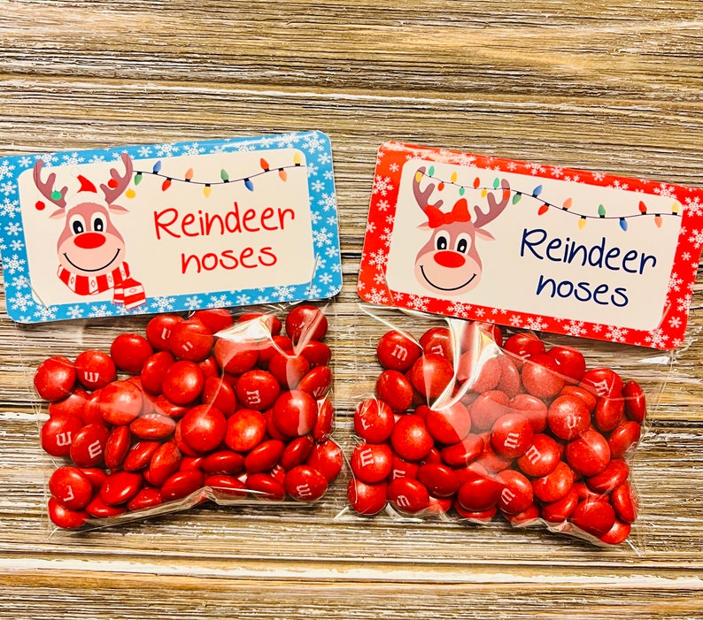 Reindeer noses Chocolate Candy , Christmas Candy, Christmas Chocolate Candy, Christmas Funny Gift, Candy Stocking Stuffers, Party Favors image 1