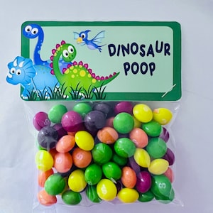 Dinosaur Poop Candy , Birthday Candy, Dinosaur Birthday Party, Funny Candy Tags, Dino Party, Dino Dig, Party Favors, Dinosaur Gifts
