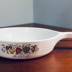 Vintage Corning Ware Spice Of Life Le Persil , P-83-B Saucepan , Skillet 6.5” , retro kitchen gadgets, kitchenware