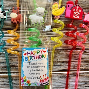 Farm Animals Party Favors, Kids Birthday, Party Favors, Personalized