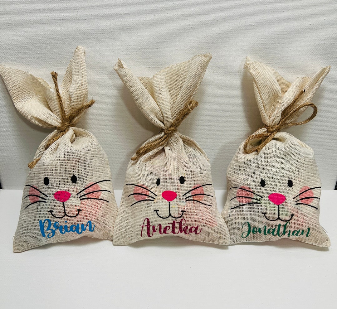 Personalized Easter Bunny Gift Bags , Kids Gift, Easter Gifts