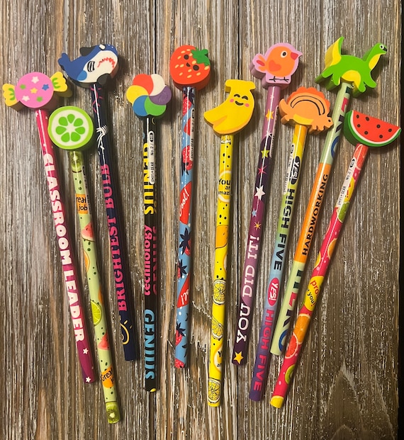 Mini Toys For Kids BZHYZKX 50 Pack Pencil Top Erasers For Kids