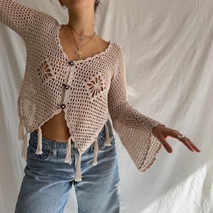 70's Cardigan - crochet pattern PDF