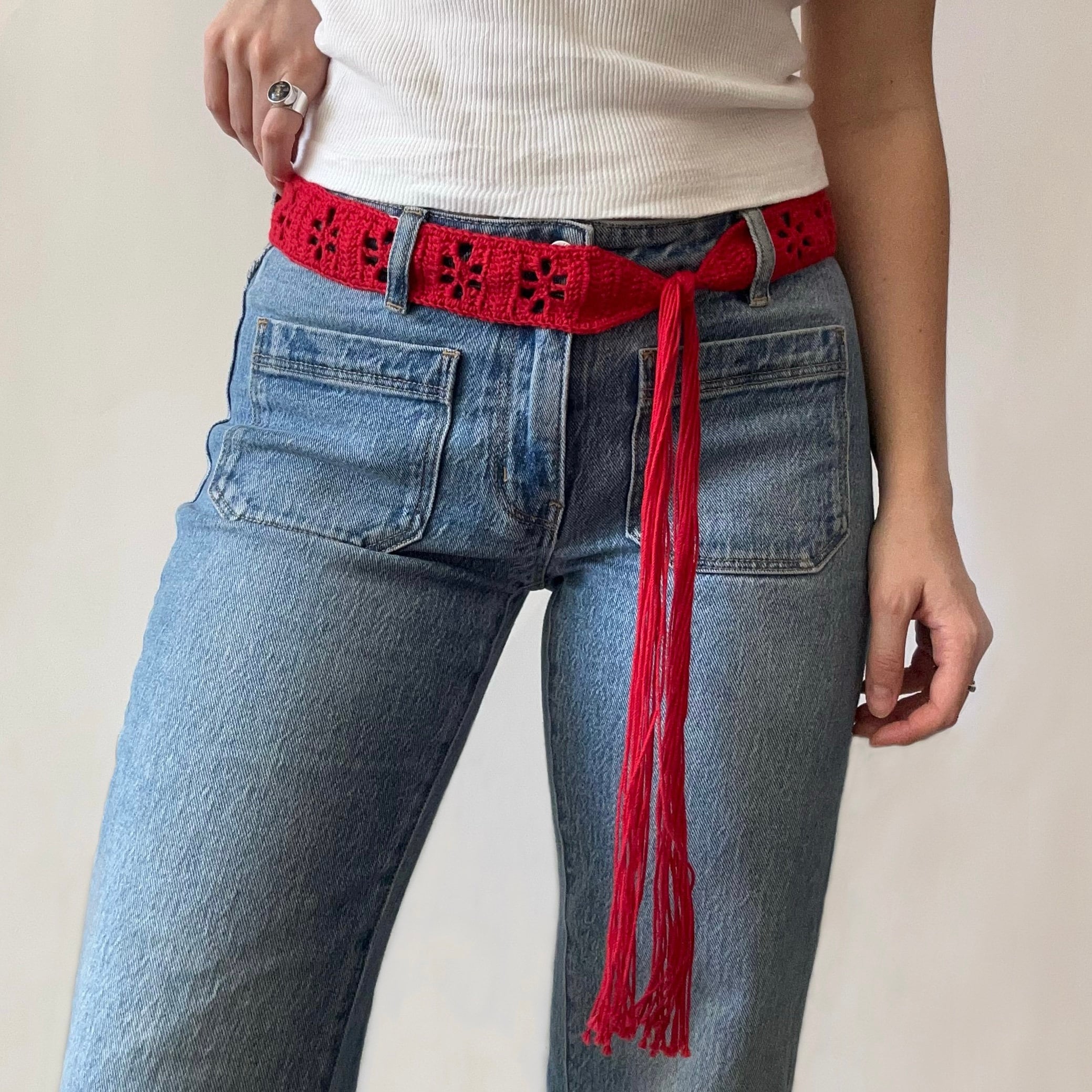 white christmas dresses Gypsy Bohemian Crochet Tassel Belt IM528