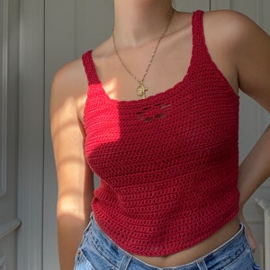 Open Back Tank - crochet pattern PDF