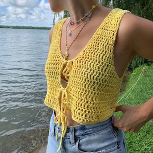 Loopy vest - crochet pattern PDF