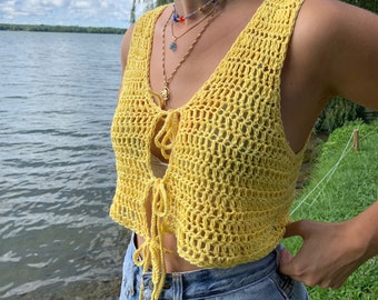 Loopy vest - crochet pattern PDF