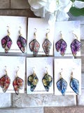 Butterfly Wings Handmade Resin Fairy Wing Earrings: Gold Flake Enchanted Jewelry