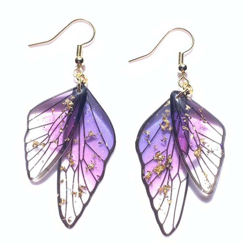 Butterfly Wing Handmade Earrings / Enchanted Fairly Wing - Etsy