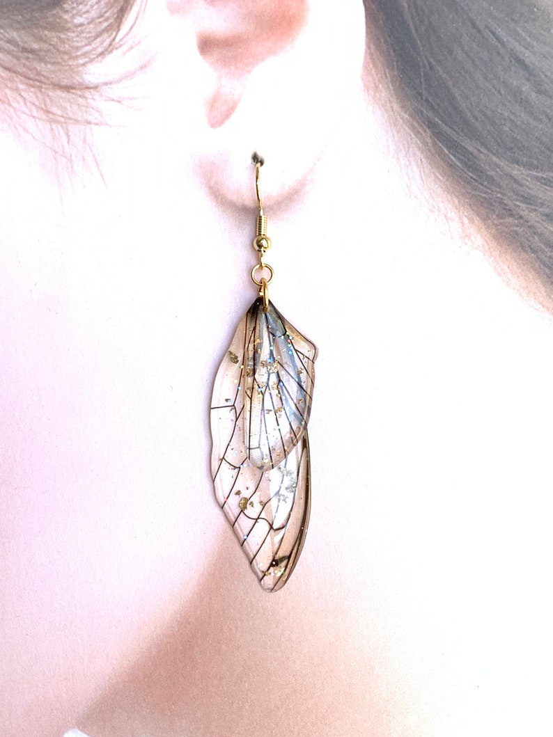 Boucles d'oreilles faites main ailes de papillon/Boucles d'oreilles ailes de fée enchantées/Bijoux ailes de fée/Boucles d'oreilles papillon/Cadeau de Noël/GN/Best-seller cosplay image 9